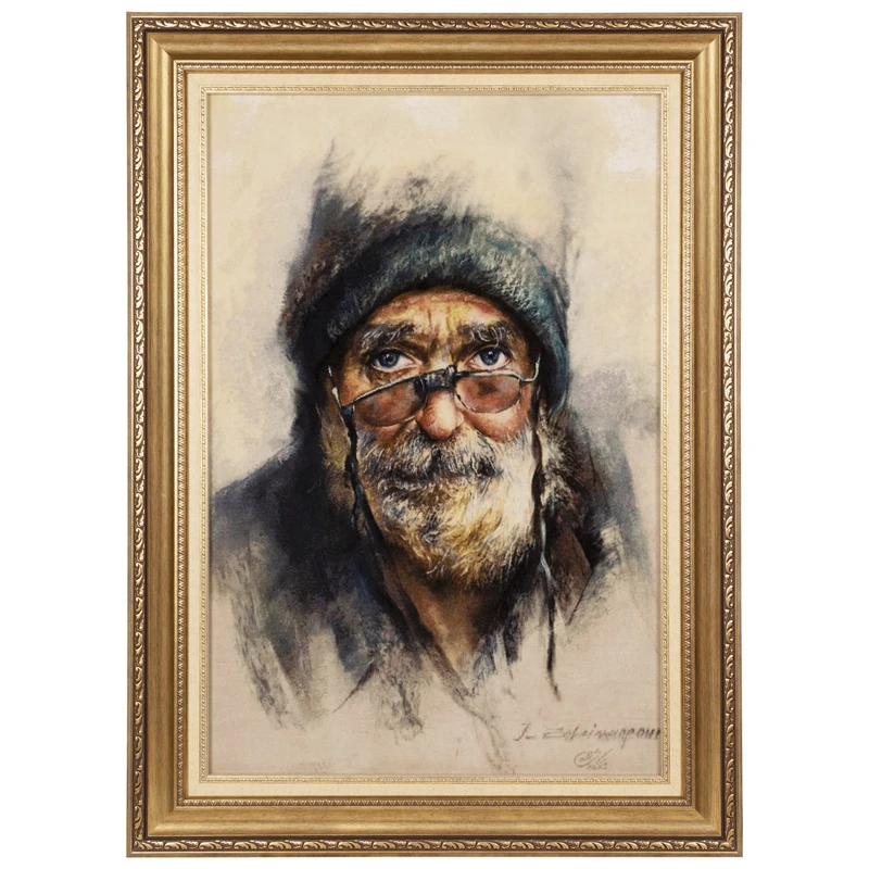 تابلو فرش دستباف سی پرشیا طرح پرتره پیرمرد کد 903985