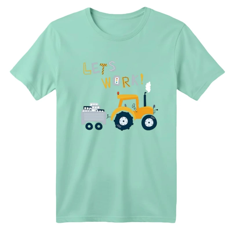 تی شرت آستین کوتاه بچگانه مدل ماشین کد ۱۲