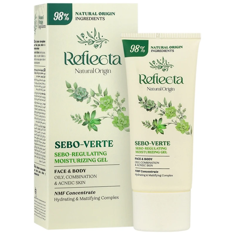 ژل مرطوب کننده صورت و بدن رفلکتا مدل Sebo Verte مناسب برای پوست های چرب و مختلط حجم 40 میلی لیتر