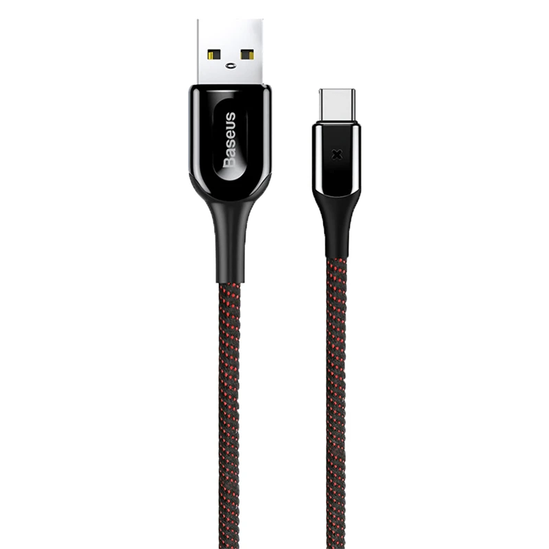 کابل تبدیل USB به USB-C باسئوس مدل X-SHAPED light cable طول 1 متر