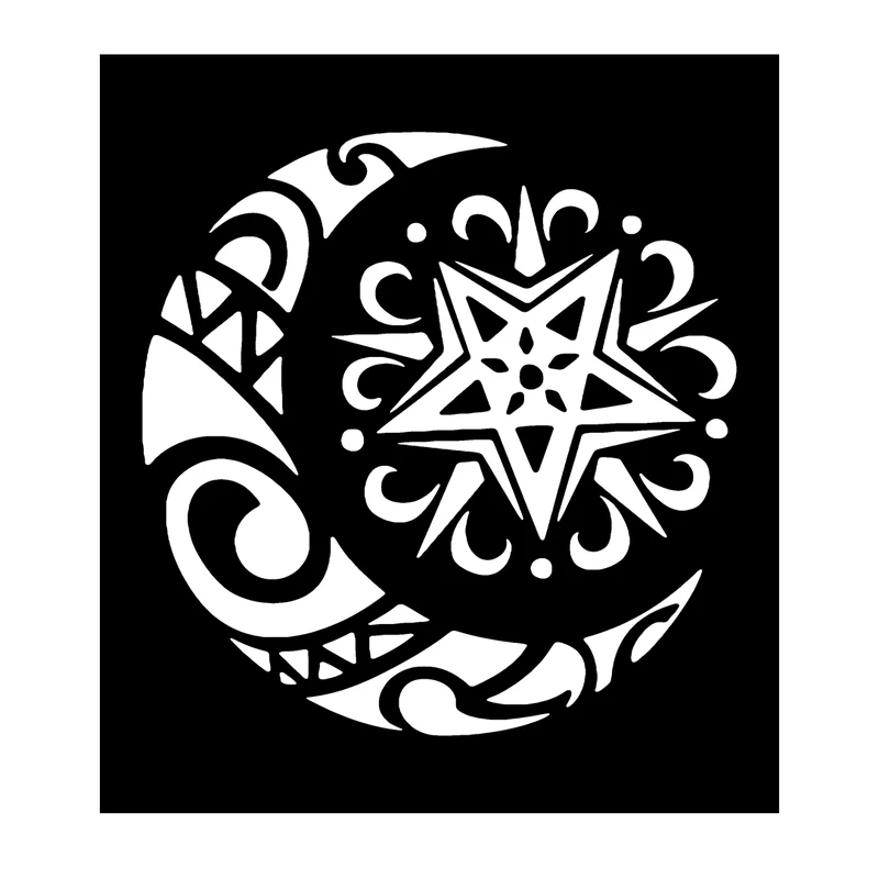  شابلون باتیس آرت طرح ماه و ستاره کد 50-262