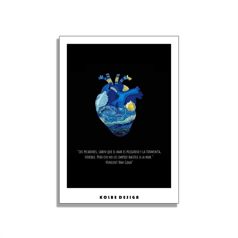 کارت پستال مدل نقاشی مینیمال ون گوگ کد 2172