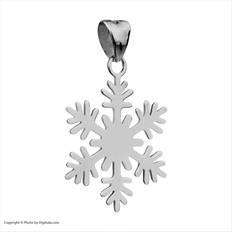 آویز گردنبند نقره زنانه طرح دانه برف مدل T16793
