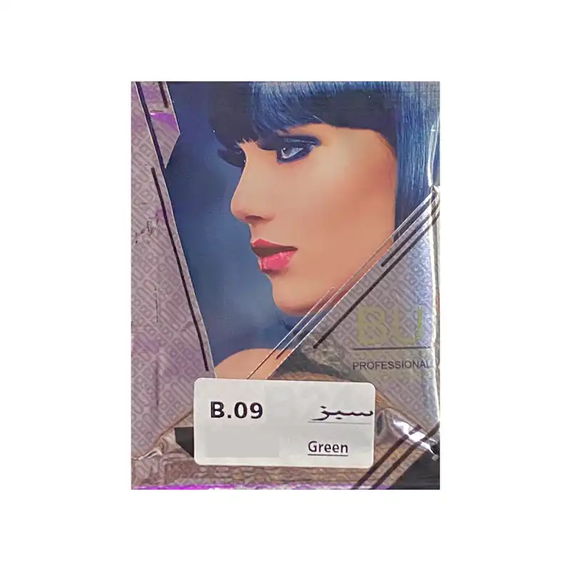 شامپو رنگ مو بی یو شماره B.09 حجم 30 میلی لیتر رنگ سبز