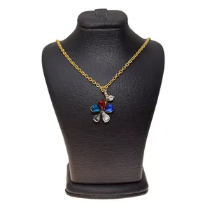 گردنبند زنانه دلنار گالری مدل گل کریستالی