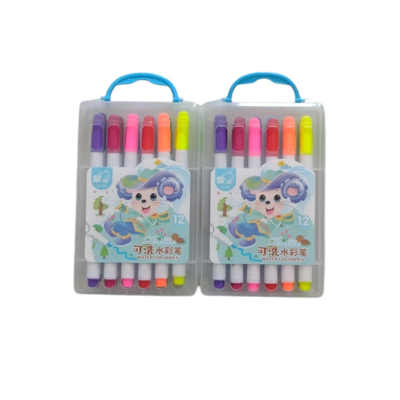 ماژیک رنگ آمیزی 12 رنگ مدل 0723 مجموعه 2 عددی