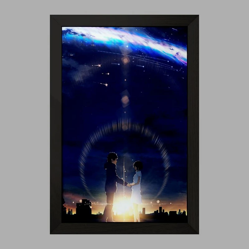 تابلو خندالو مدل تاکی تاچیبانا و میتسویا میامیزو انیمه یورنیم Your Name  کد 16297