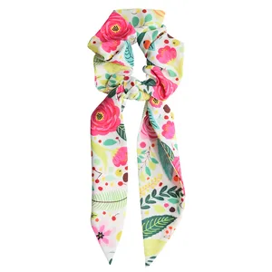 کش مو زنانه دلنار گالری مدل اسکرانچی شکوفه و گل کد 01