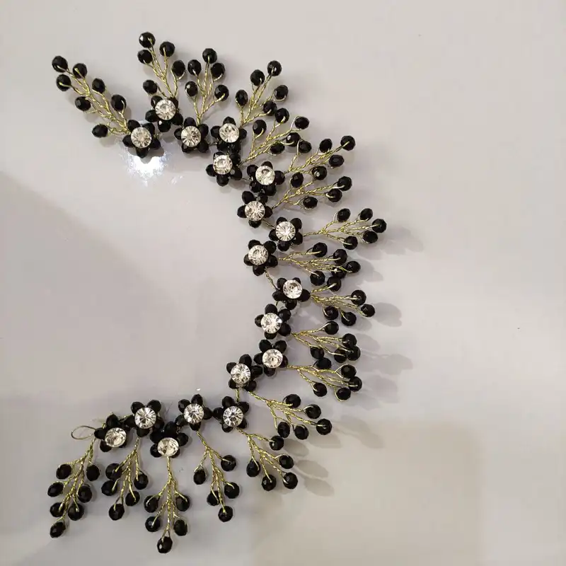 ریسه مو زنانه مدل نگین دار کد 08