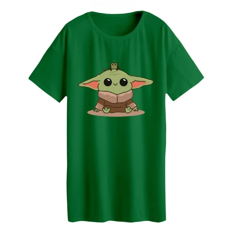 تی شرت لانگ زنانه مدل  بیبی یودا کد 18