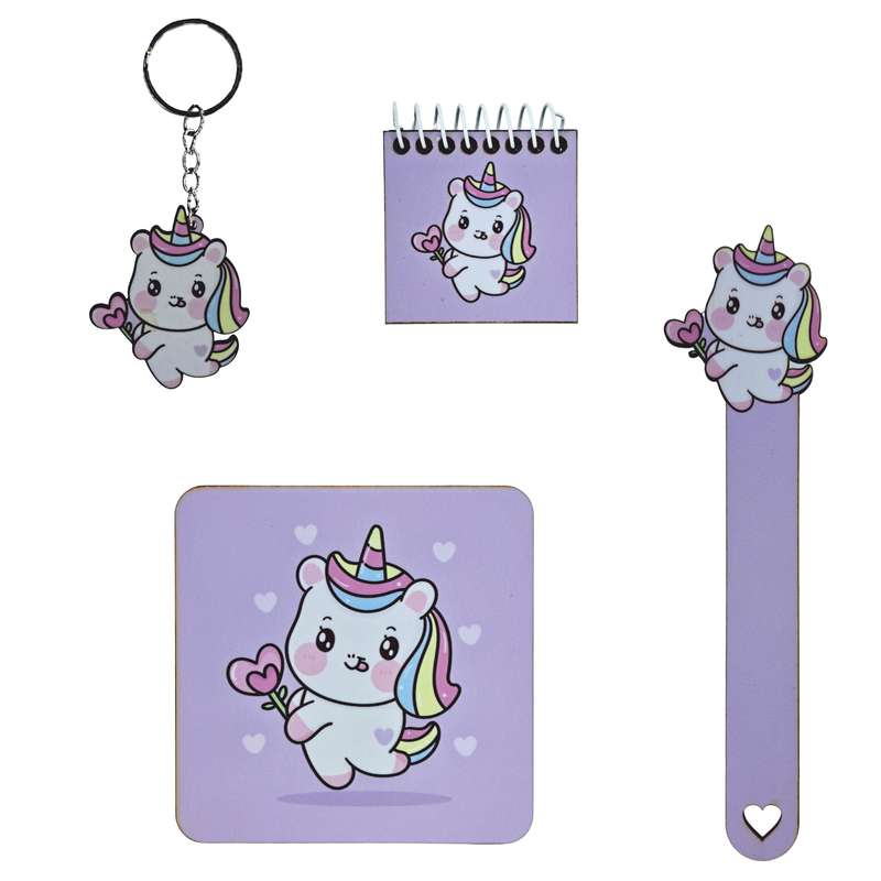 بسته لوازم تحریر مدل unic-st-001 بسته 4 عددی