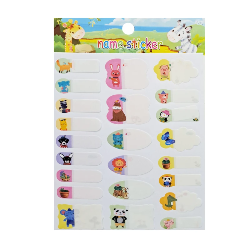  برچسب نام مدل ضد آب طرح حیوانات جنگل کد 404