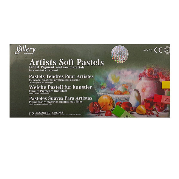 پاستل گچی 12 رنگ گالری مدل wild