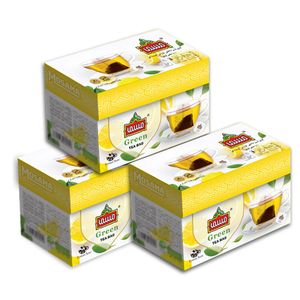 نقد و بررسی چای سبز کیسه ای ویژه با طعم لیمو مسما 3 بسته 20 عددی توسط خریداران