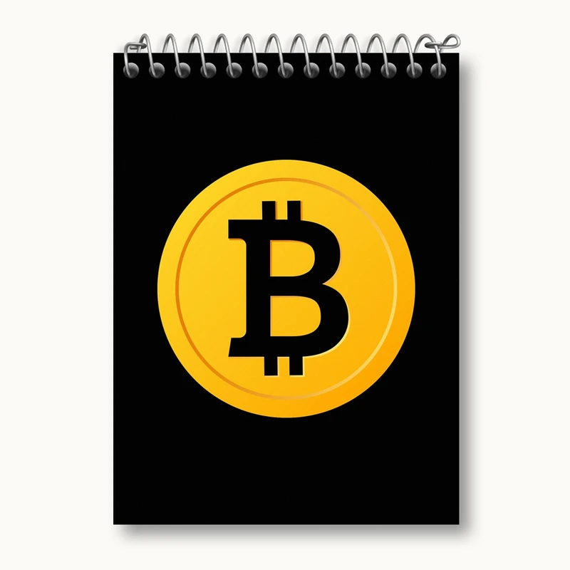 دفتر یادداشت 50 برگ خندالو مدل ارز دیجیتال بیت کوین کد 10901
