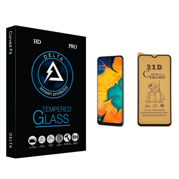 محافظ صفحه نمایش سرامیکی دلتا مدل Fit مناسب برای گوشی موبایل سامسونگ Galaxy A30