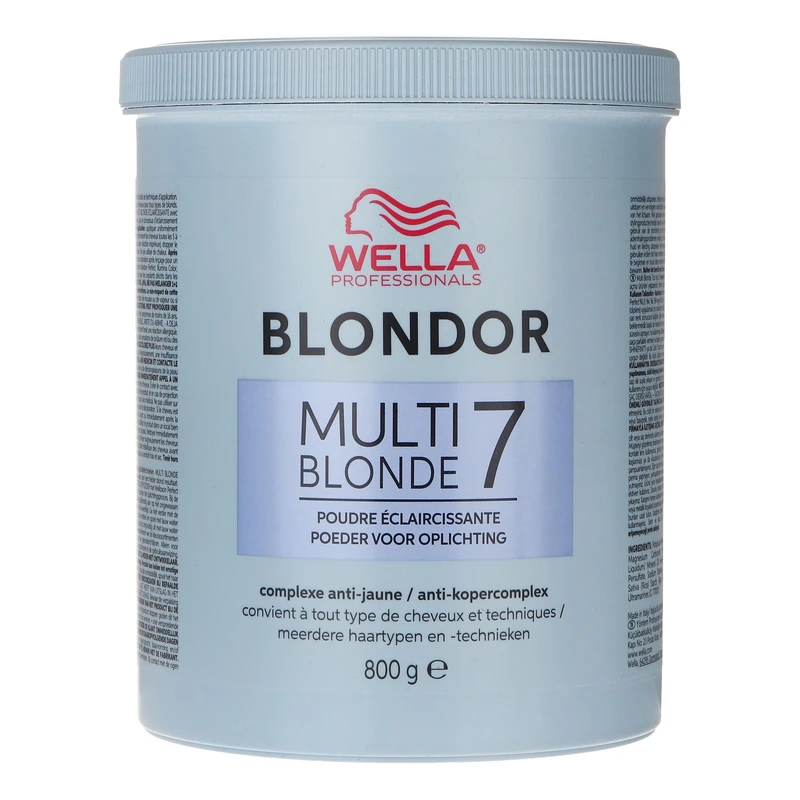 پودر دکلره ولا پرفشنال مدل MULTI-7 وزن 800 گرم رنگ آبی