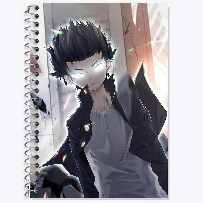 دفتر زبان 50 برگ خندالو مدل سه خط طرح ریتسو انیمه موب سایکو Mob Psycho 100 کد 24488