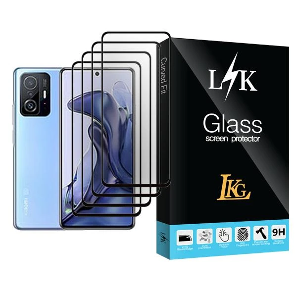 محافظ صفحه نمایش ال کا جی مدل LK Glass MIX004 مناسب برای گوشی موبایل شیائومی 11T بسته چهار عددی