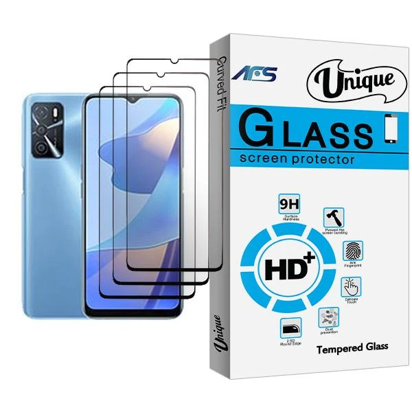 محافظ صفحه نمایش ای اف اس مدل Unique Glass MIX003 مناسب برای گوشی موبایل اوپو A54s بسته سه عددی