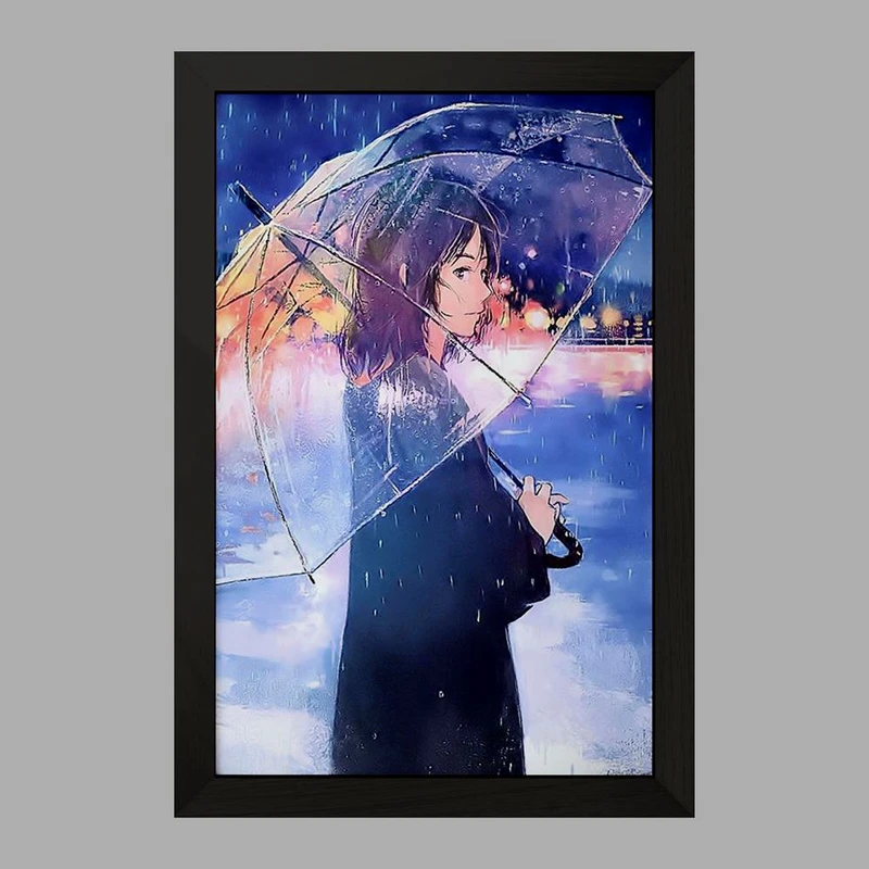 تابلو خندالو مدل میتسویا میامیزو انیمه یورنیم Your Name  کد 16268