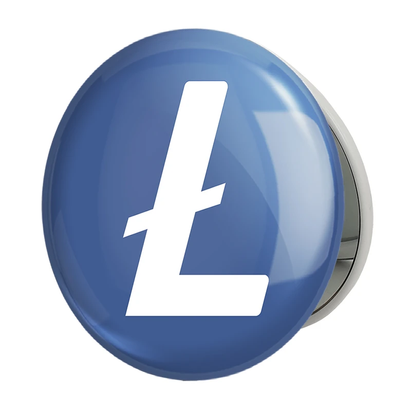 آینه جیبی خندالو طرح ارز دیجیتال لایت کوین مدل تاشو کد 4066 