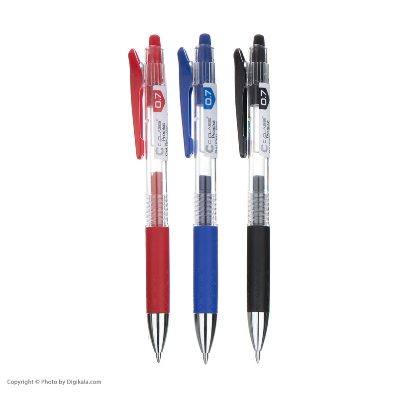 روان نویس سی.کلاس مدل ژل promise کد B7 بسته 3 عددی