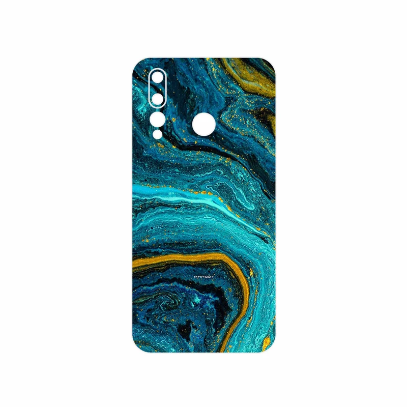 برچسب پوششی ماهوت مدل Turquoise marblewith golden streaks مناسب برای گوشی موبایل هوآوی Nova 4