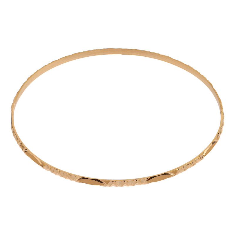 النگو طلا کم اجرت 18 عیار زنانه حانیه مدل H101 سایز 2