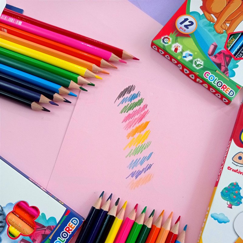 مداد رنگی 12 رنگ Wealth مدل حیوانات