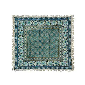 رومیزی قلمکارممتاز اثر عطريان طرح گنبد فيروزه مدل G209سایز100*100سانتی متر