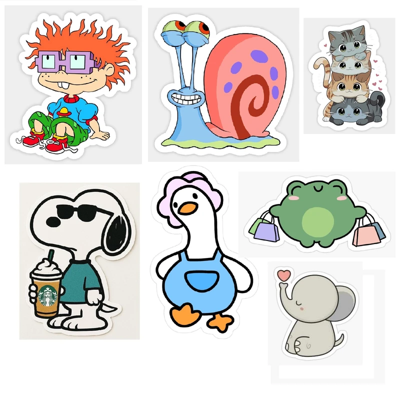 استیکر لپ تاپ طرح فانتزی کد 801 مجموعه 7 عددی