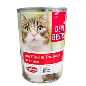 کنسرو غذای گربه دین بستس مدل mit rind & truthahn وزن 400 گرم