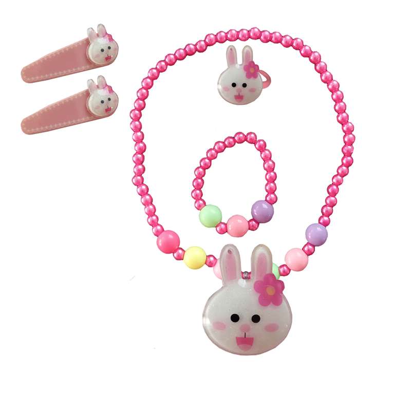 نیم ست دخترانه مدل خرگوش خندان کد 1 به همراه گیره مو نیم ست دخترانه مدل خرگوش خندان کد 1 به همراه گیره مو