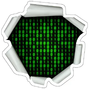 استیکر  لپ تاپ مدل Binary Code Inside