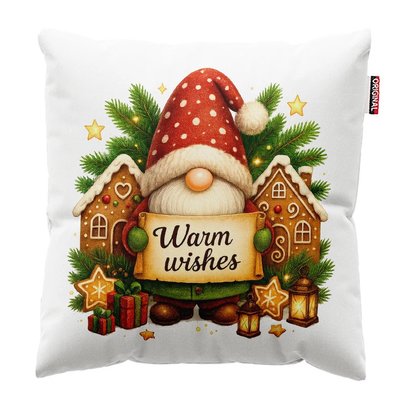 کوسن پاد آفرین مدل کریسمس بابانوئل گوزن آدم برفی کد PK402299 سایز 40*40 سانتی متر