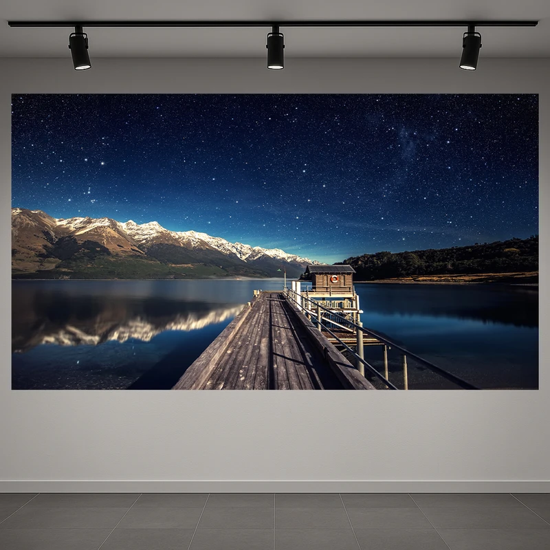 پوستر طرح کهکشان اسکله دریاچه کد AR3058682