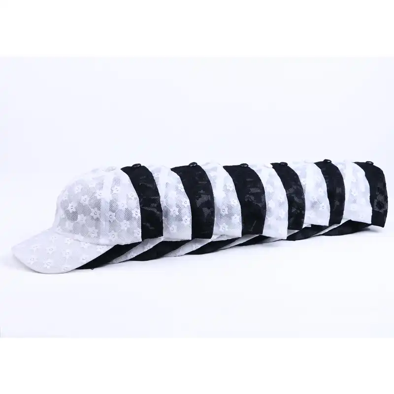 کلاه کپ مدل توری طرح بابونه