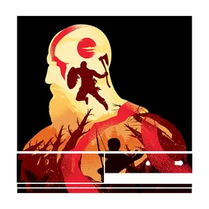 برچسب پلی استیشن 3 فت توییجین وموییجین مدل GOD OF WAR 04 مجموعه 5عددی