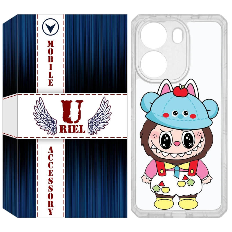 کاور یوریل مدل Clear کد 123 طرح لبوبو مناسب برای گوشی موبایل شیائومی Poco X7 Pro