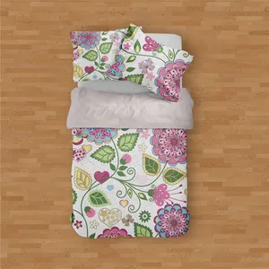 سرویس روتختی مدوپد طرح باغ نقاشی مدل PAT00216 یک نفره 4 تکه