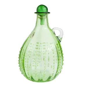 بطري شيشه‌اي مدل نگيني طرح گلابي
