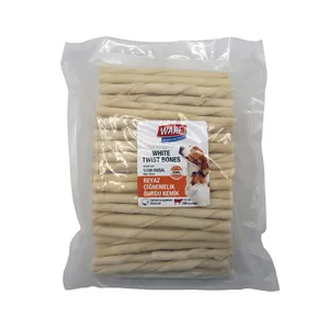 تشویقی سگ وارف مدل Whit Twisted Bones S وزن 500 گرم