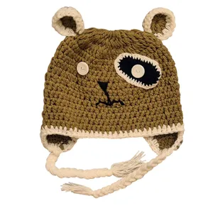 کلاه بافتنی بچگانه طرح خرس