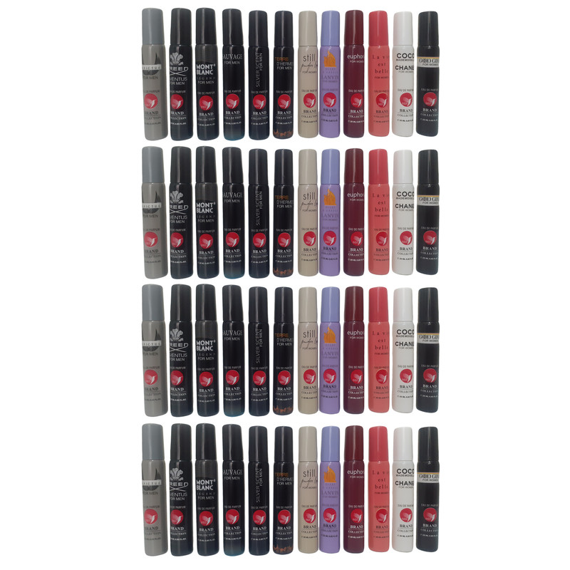 عطر جیبی برد برند کالکشن مدل پرنده حجم 25 میلی لیتر مجموعه 48 عددی