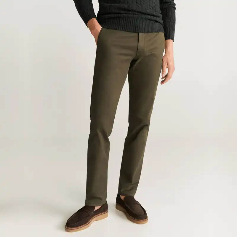 شلوار مردانه مانگو مدل کتان کد KH720BAR