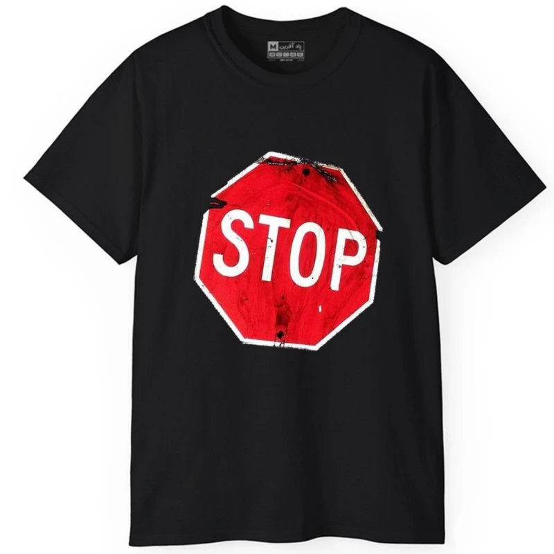 تی شرت آستین کوتاه مردانه پاد آفرین مدل کلمه انگلیسی کد 159