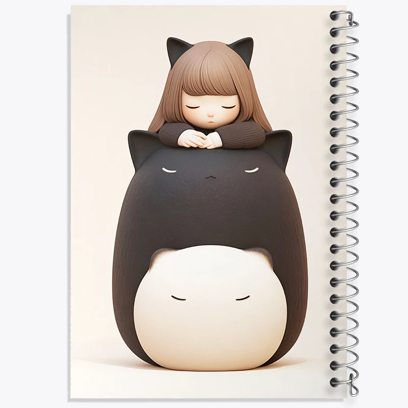 دفتر مشق 100 برگ خندالو طرح دختر انیمه ای کد F5802