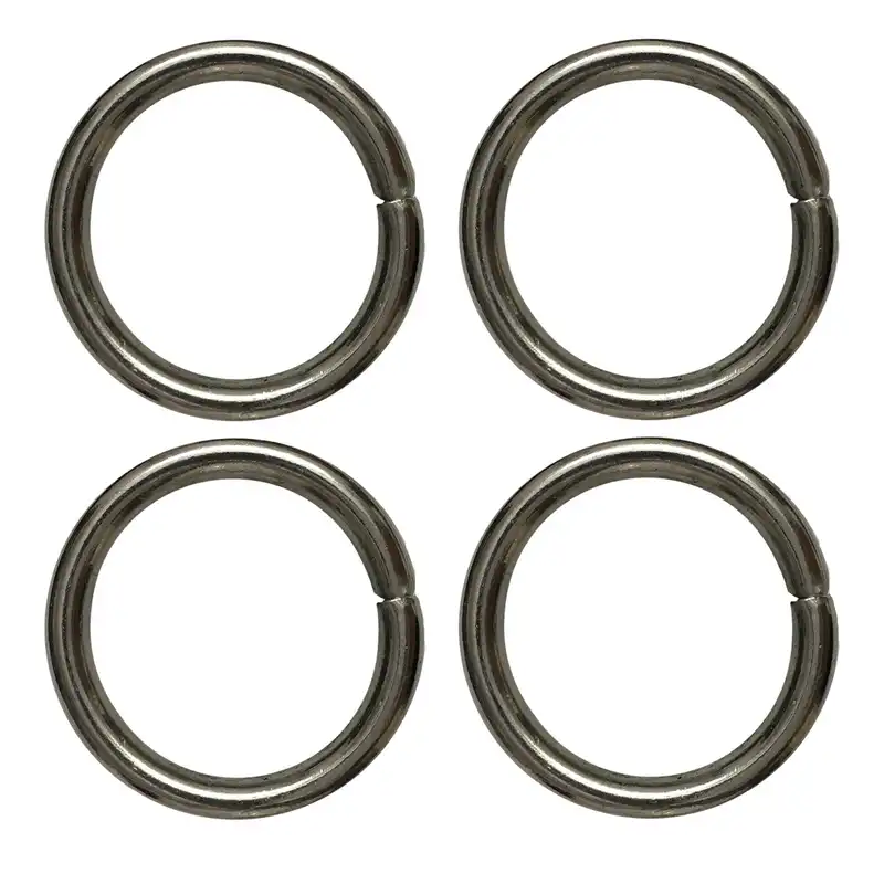 یراق کیف دوزی مدل گرد کد Steel-3Cm بسته 4 عددی