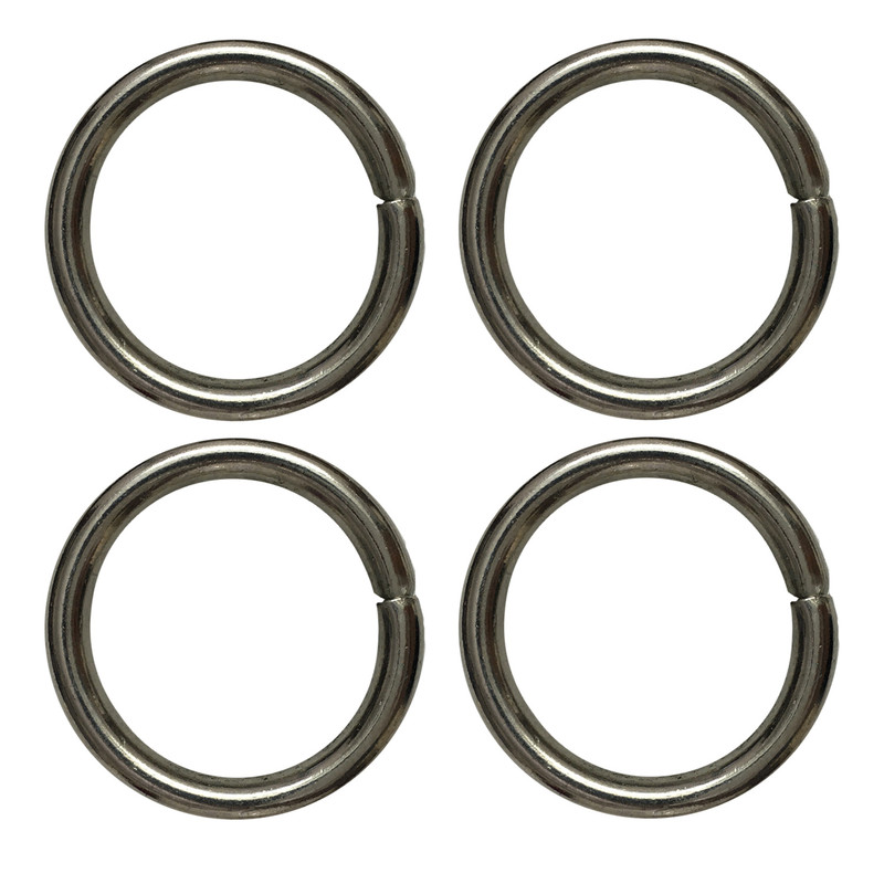 یراق کیف دوزی مدل گرد کد Steel-3Cm بسته 4 عددی